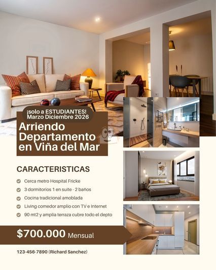 Departamento en arriendo en Viña del Mar (Valparaíso)
