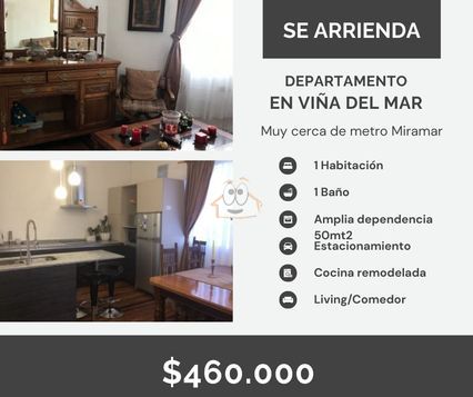 Departamento en arriendo en Viña del Mar (Valparaíso)